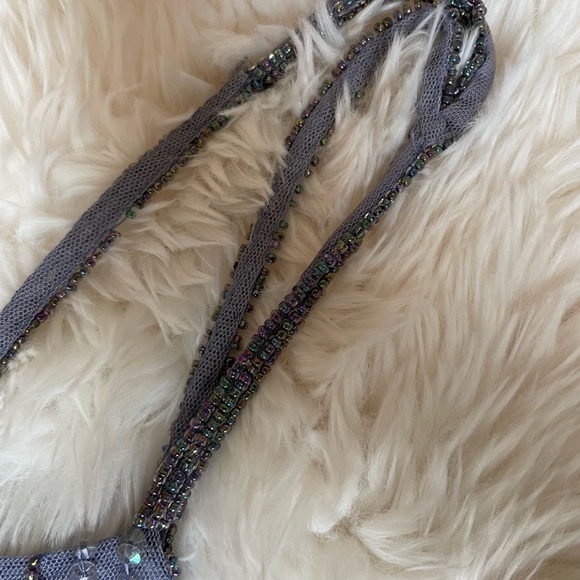 ASOS Lavender/Periwinkle Beaded Prom Style Drees - Picture 14 of 16